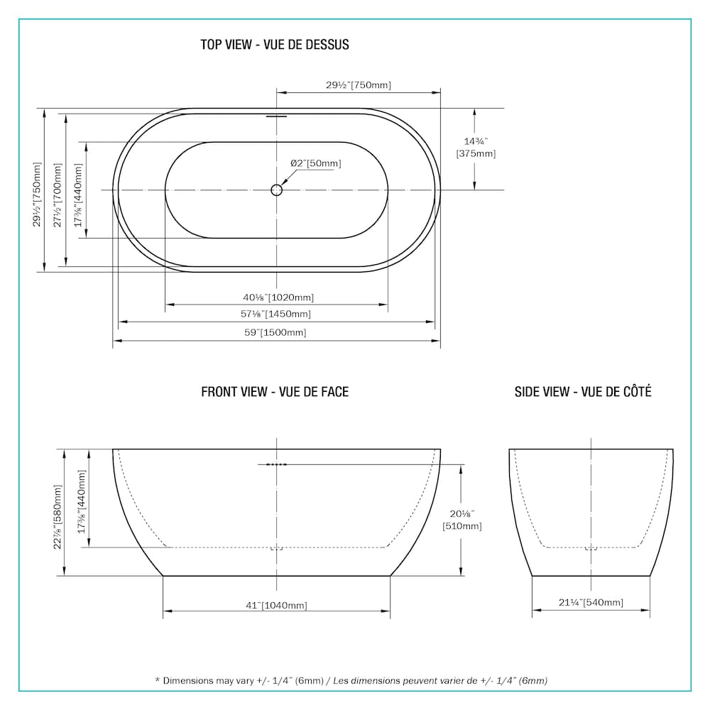 Philip 5 ft. Acrylic Freestanding Bathtub Drain Center Oval Bathtub in Glossy White