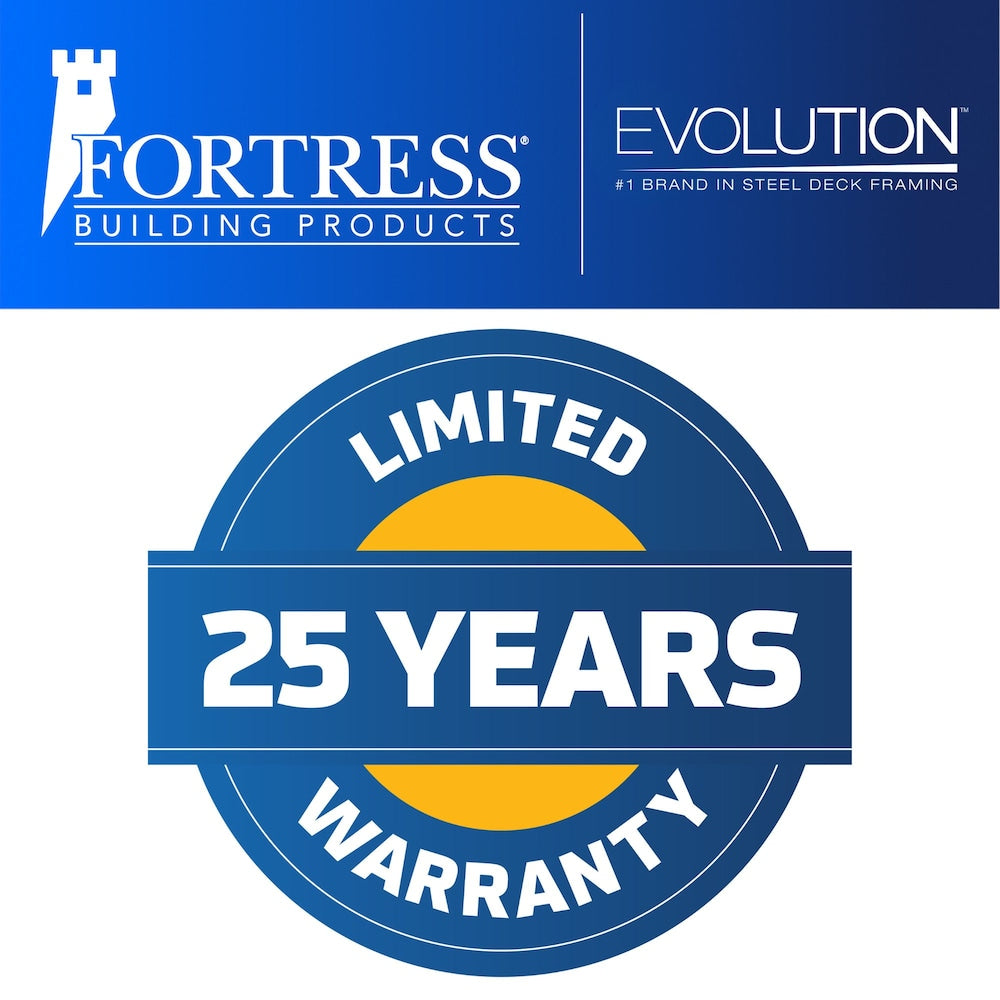 Evolution 2" x 11" x 8' Steel Structural Deck Framing Beam Black