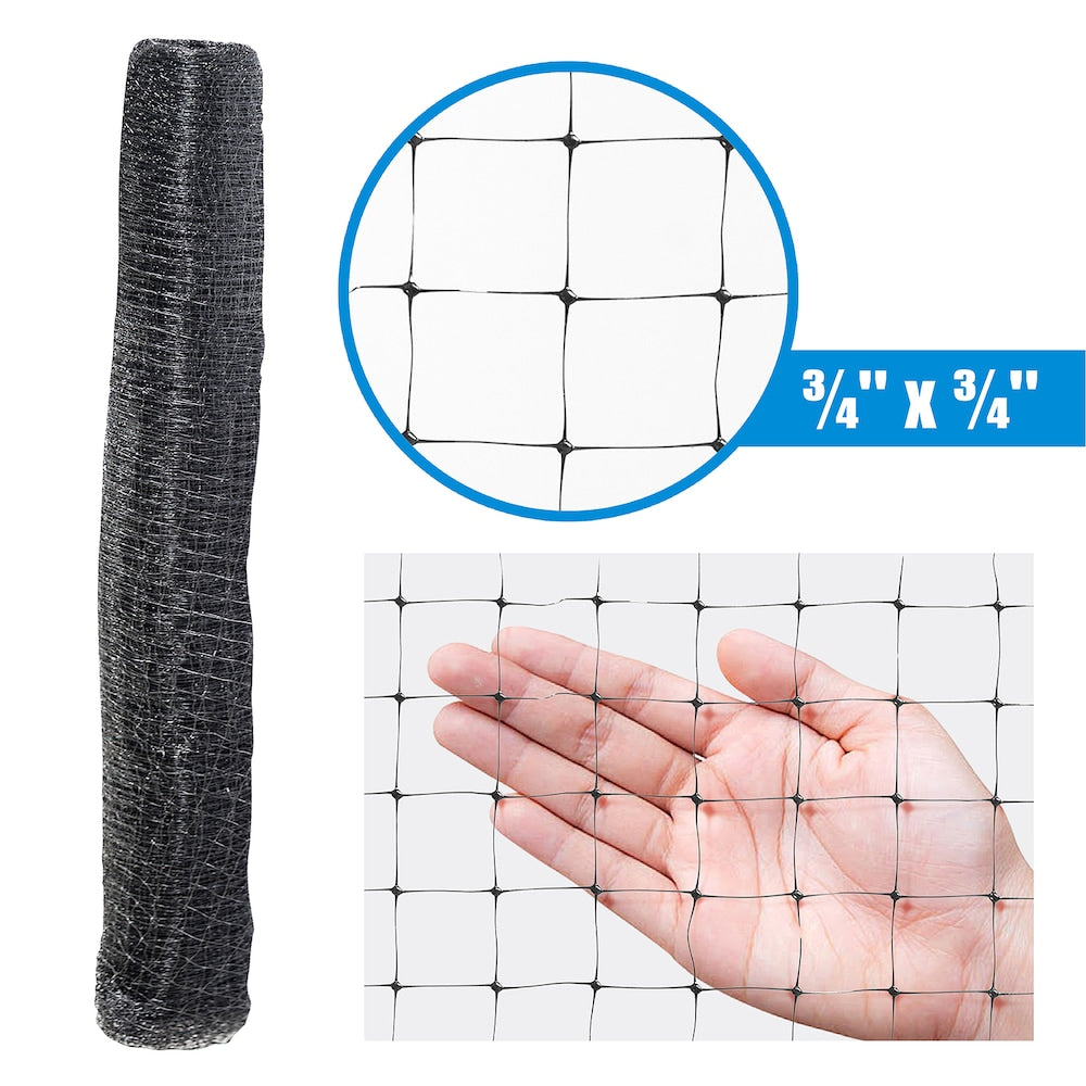 7-feet. x 100-feet. Black Deer Net with 3/4-inch Mesh, weight 1.5lb