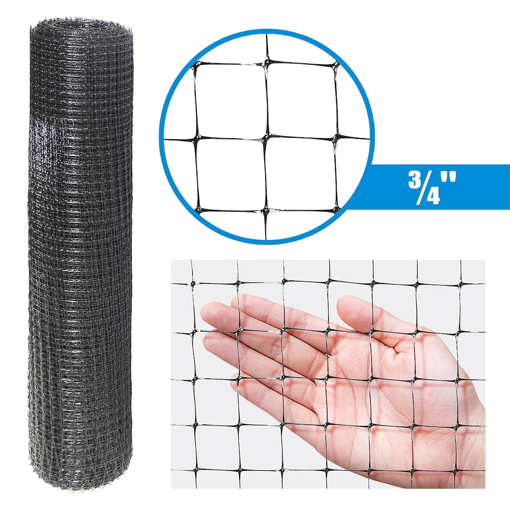 7-feet. x 100-feet. Black Deer Net with 3/4-inch Mesh, weight 4lb