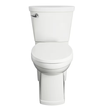 Toilettes allongées dissimulées à chasse unique de 4,8 L à hauteur idéale, 2 pièces, de style American Standard Décor, en blanc 