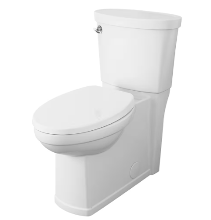 Toilettes allongées dissimulées à chasse unique de 4,8 L à hauteur idéale, 2 pièces, de style American Standard Décor, en blanc 