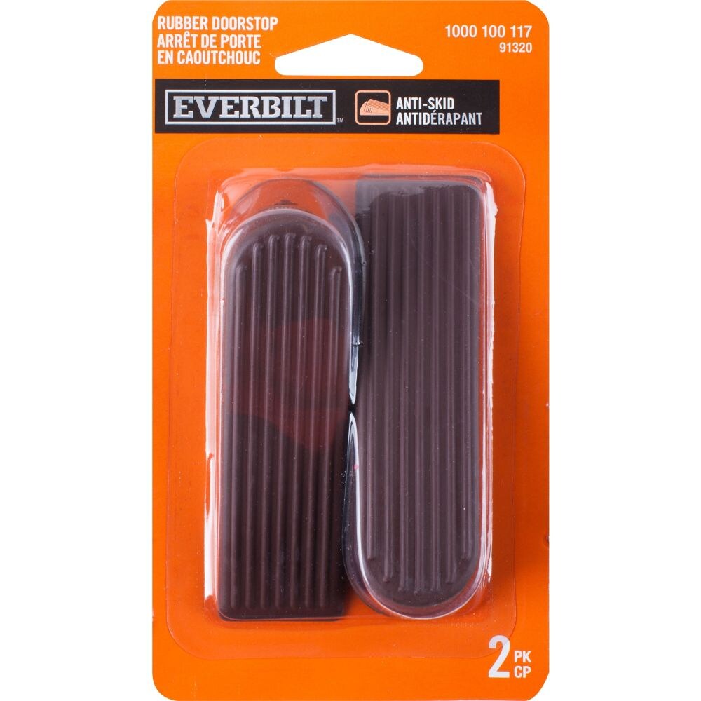 Butoir de porte en caoutchouc marron (lot de 2)