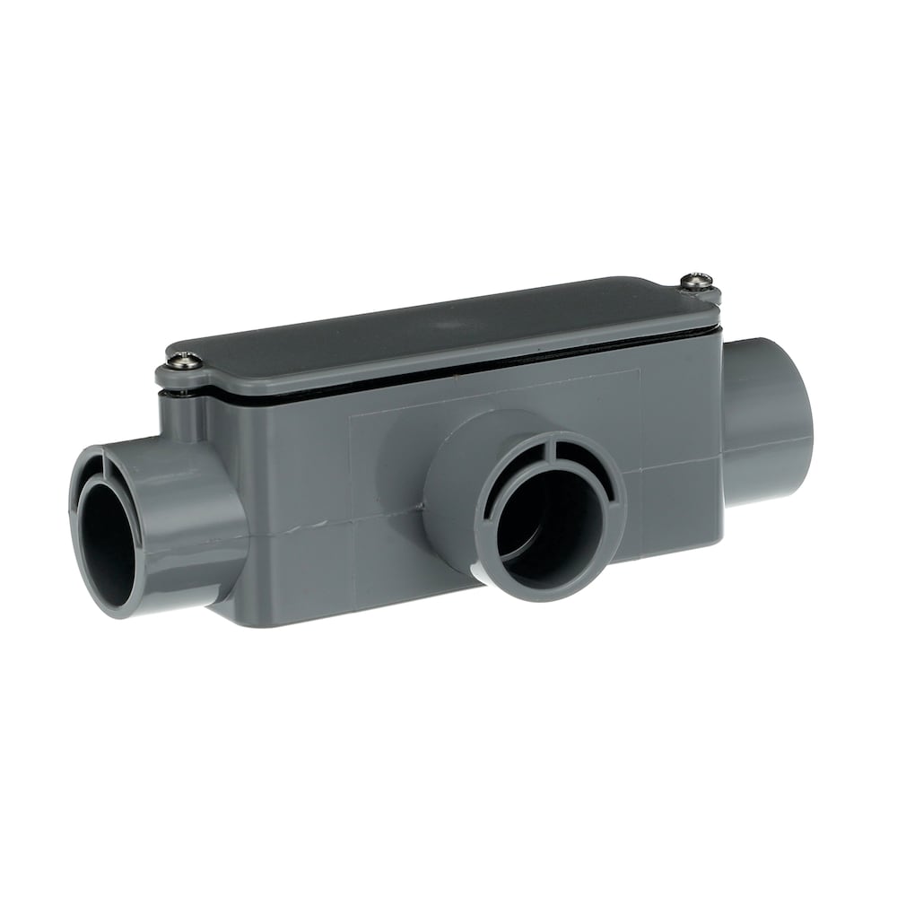 Schedule 40 PVC conduit body 3/4 in.