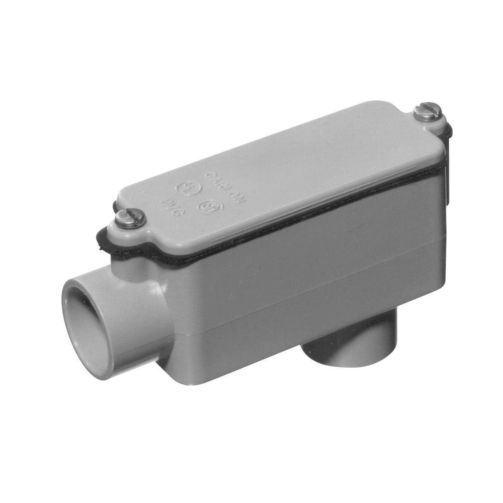 1/2 in. Schedule 40 grey PVC conduit body