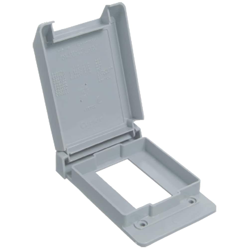 Weatherproof one gang vertical cover for one GFCI receptacle