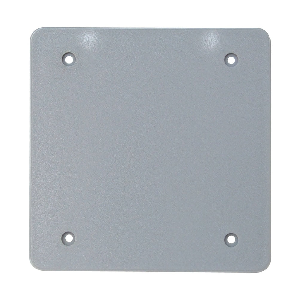 Weatherproof two gang blank cover with gasket and mounting screws