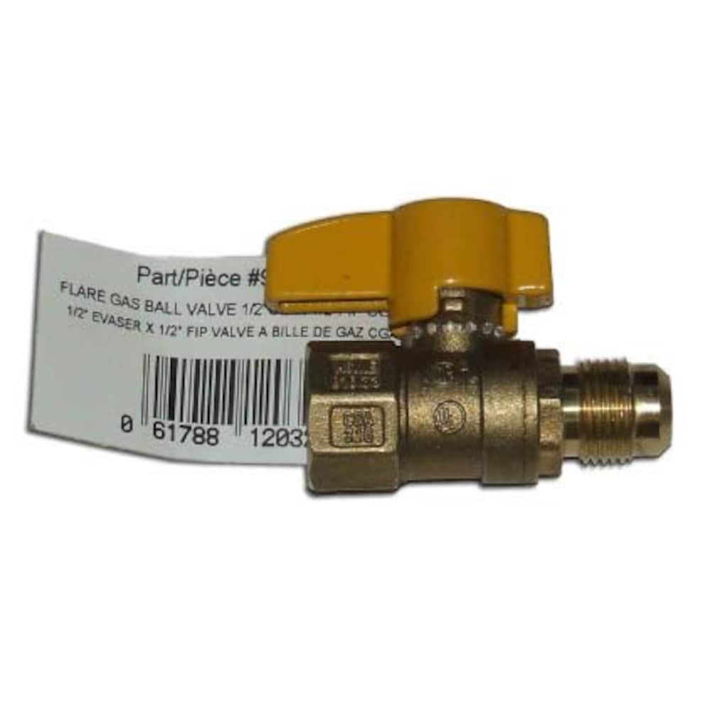 Robinet à tournant sphérique de gaz de tuyau de fer femelle de 1/2 pouce de diamètre extérieur évasé X 1/2 pouce