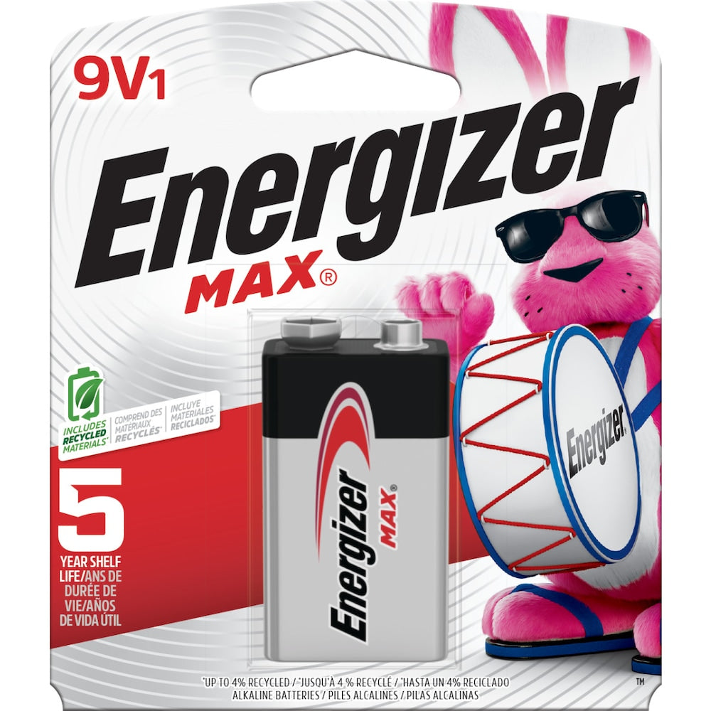 Piles Energizer MAX 9 V (1 paquet), piles alcalines 9 volts