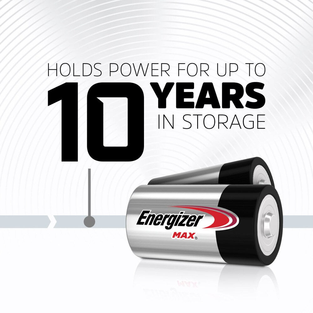 Piles Energizer MAX D (lot de 2), piles alcalines D