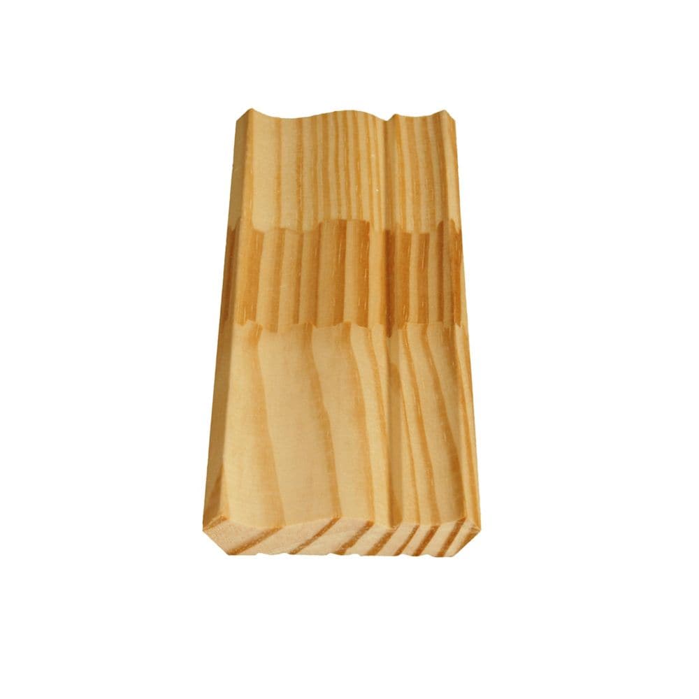 9/16 In. x 3-1/8 In. x 8 Ft. Finger Jointed Pine Ogee/Crown