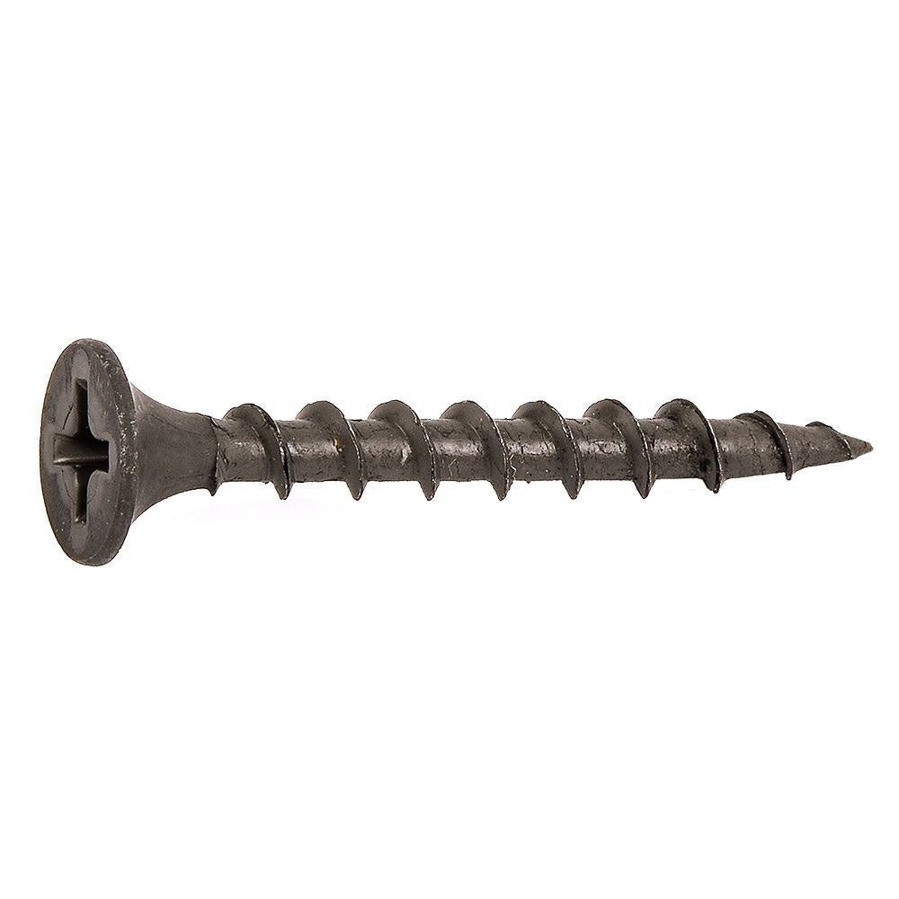 Vis à cloison sèche à filetage grossier à tête plate Phillips #6 x 1-1/4 pouce - 8000 pièces