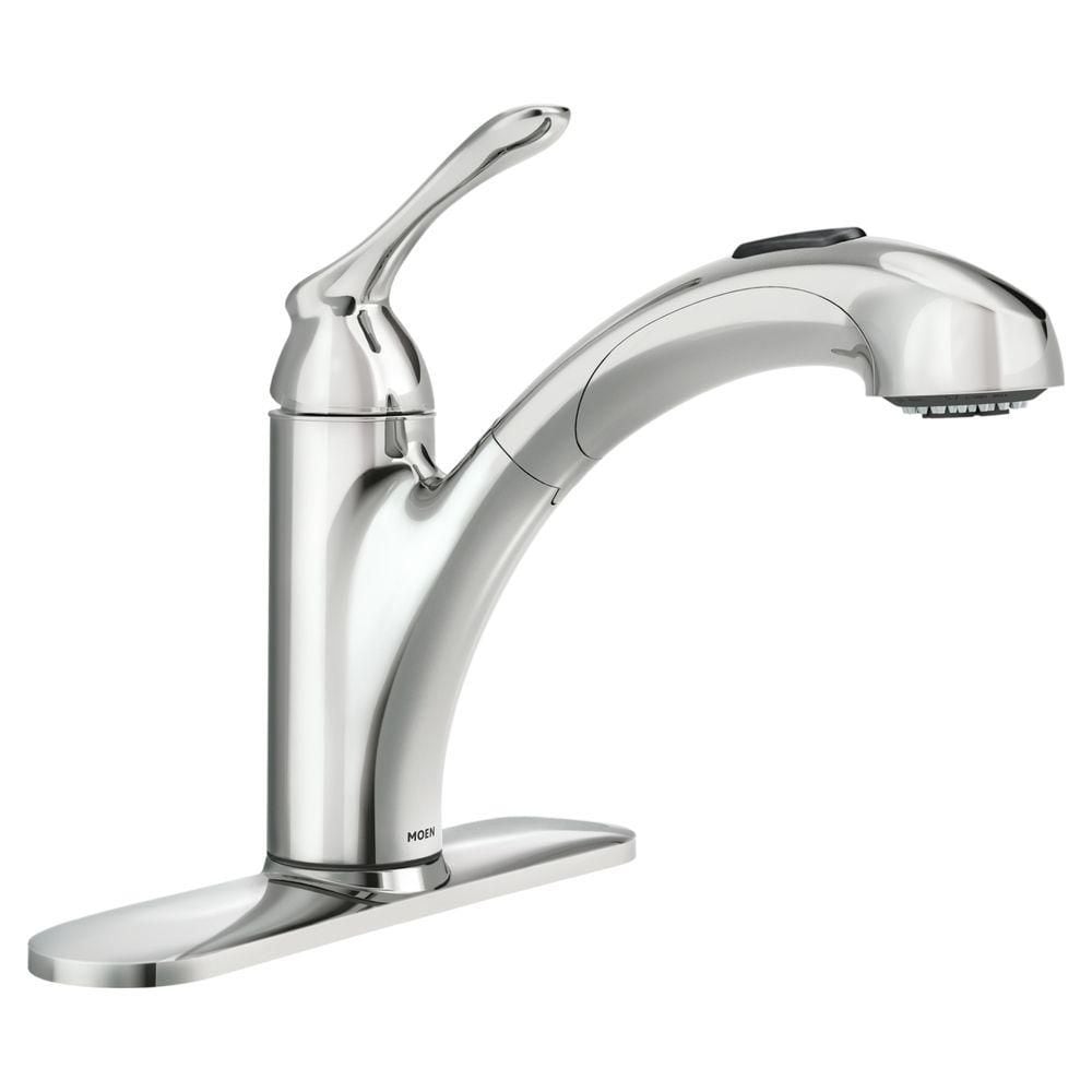 Robinet de cuisine Banbury à poignée unique avec pulvérisateur extractible et Power Clean en chrome