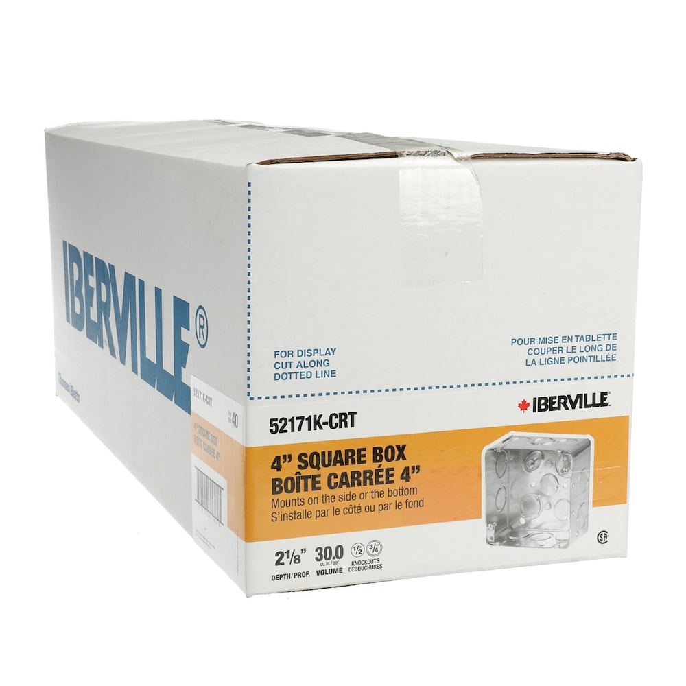 4 x 2-1/8 D.   30 cu.inch Square Steel Box