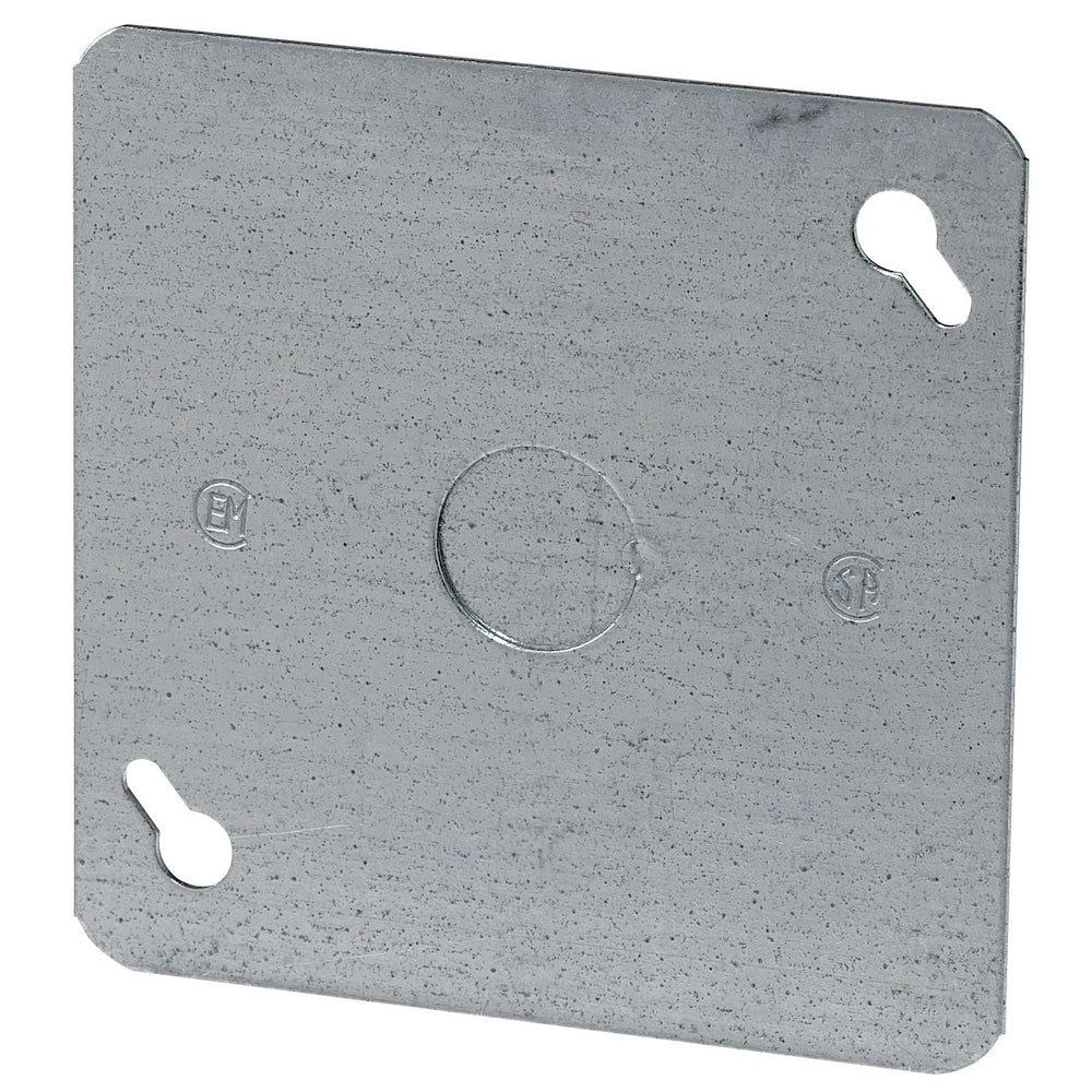 4 In. Square 1/2 In. KO Flat Cover