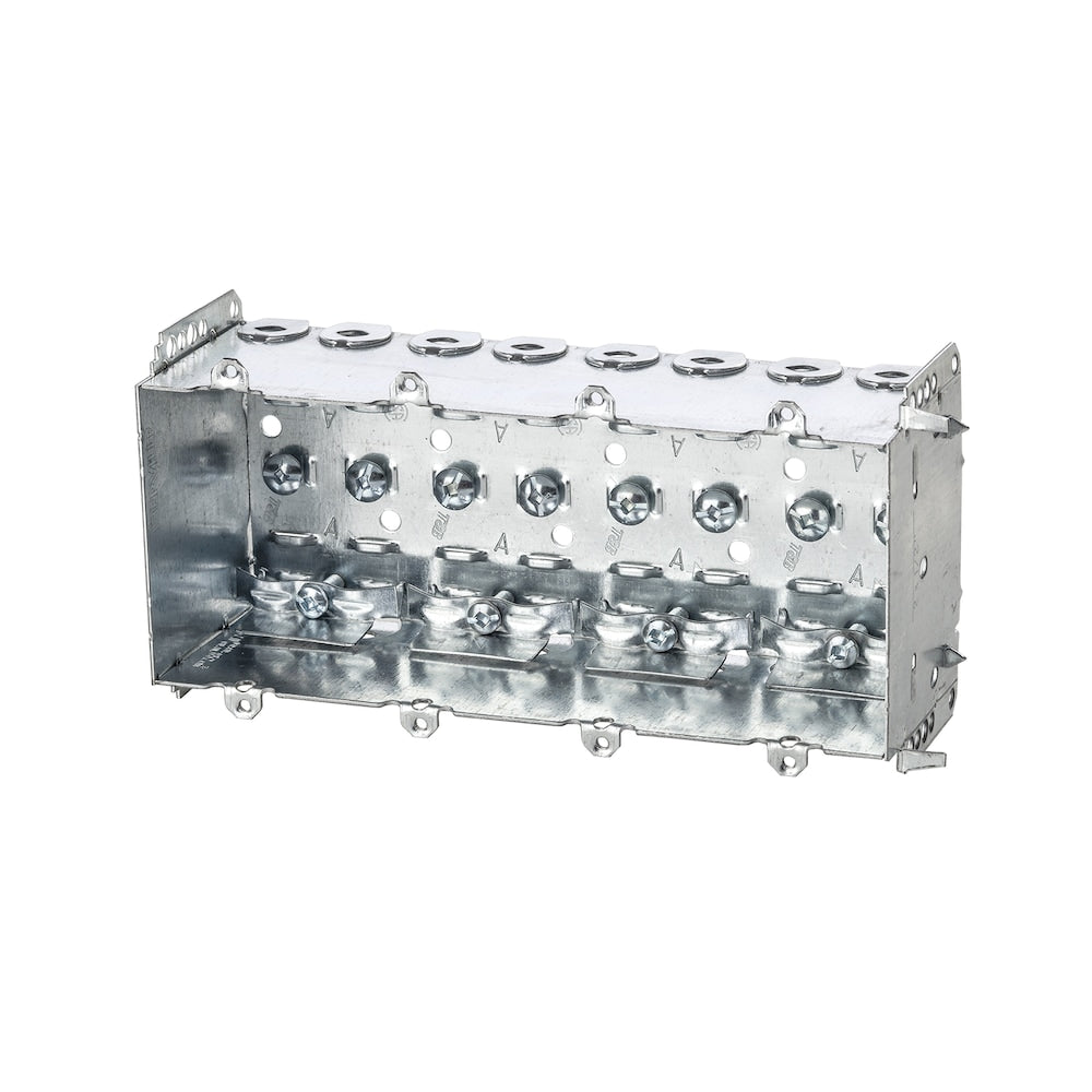 3 x 7-3/8 x 2-1/2 D. Four Gang  50 cu.inch Rectangle Steel Device Box