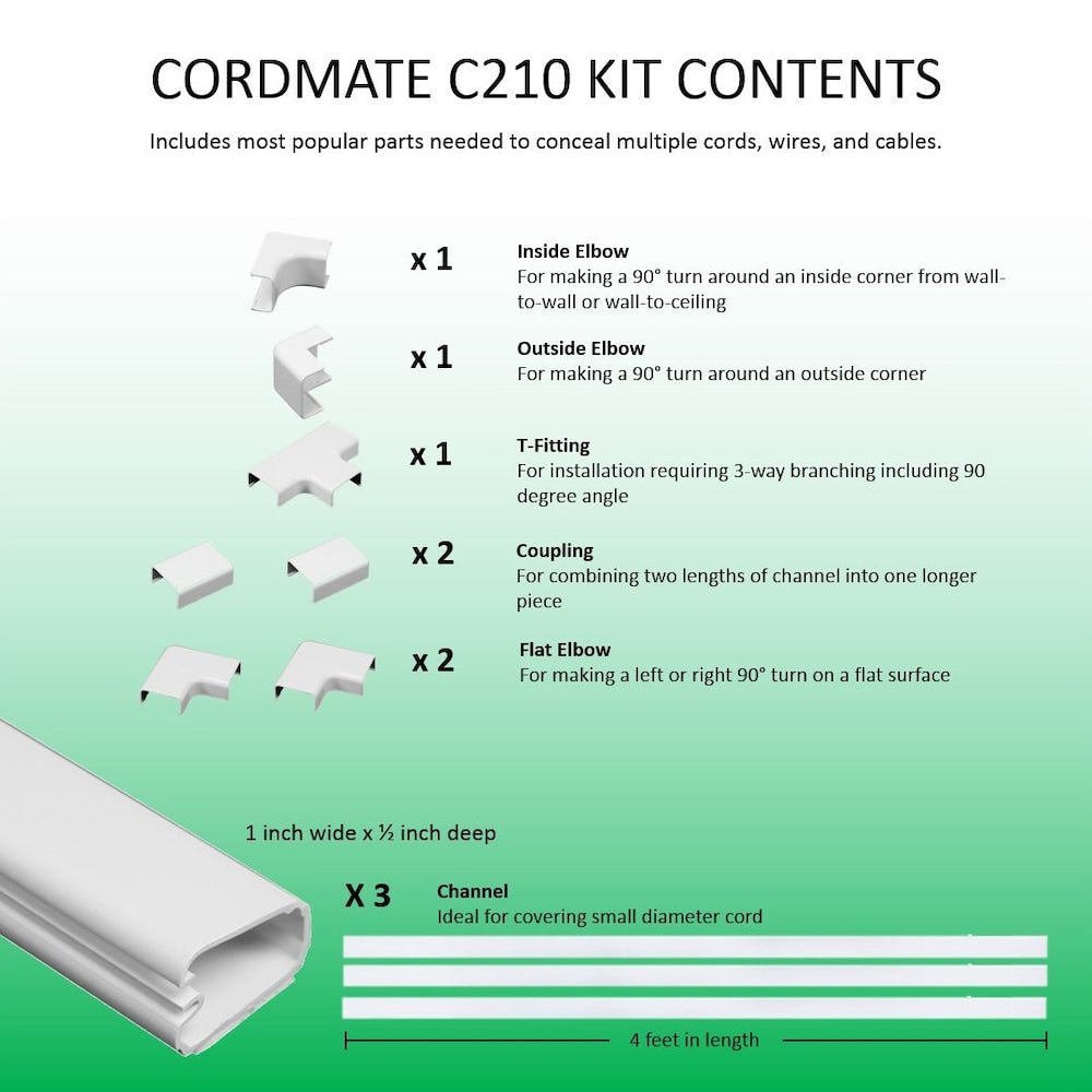 Kit CordMate II en plastique blanc