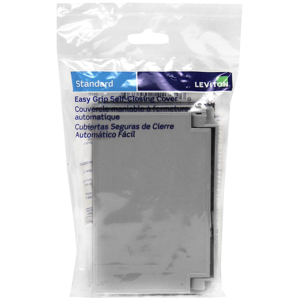 1-Gang GFCI Weather-Resistant with Horizontal Self-Closing Lid Electrical Box Cover, Grey