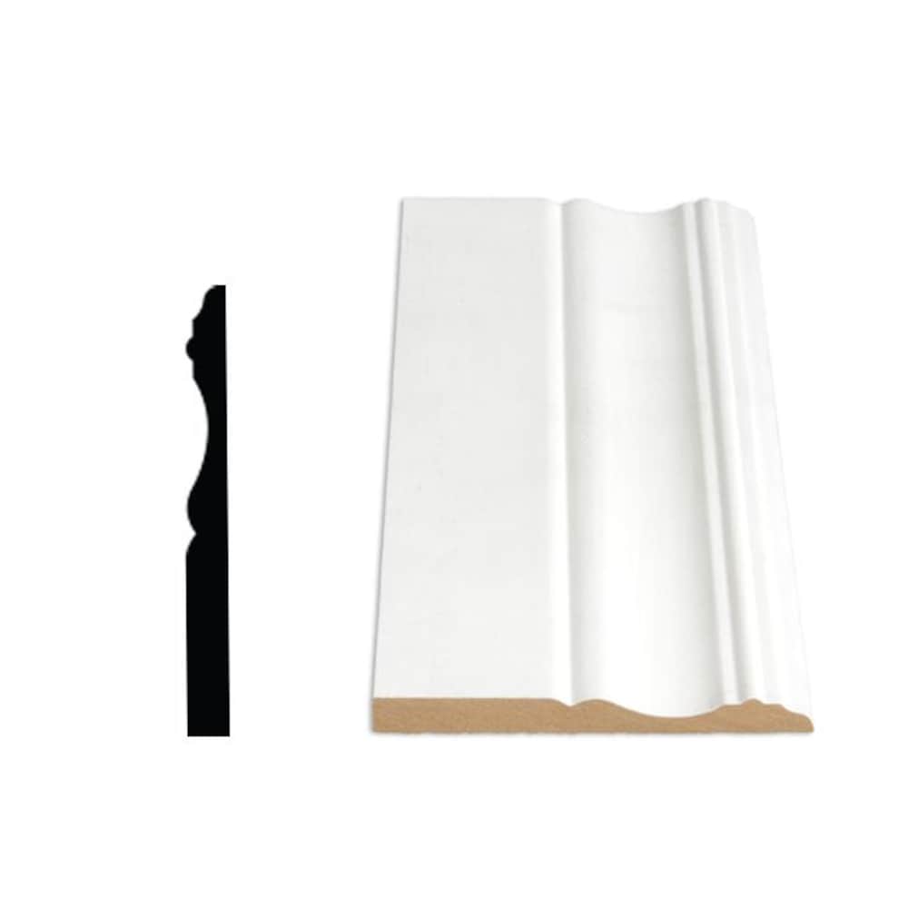 Moulure de plinthe apprêtée en MDF colonial de 3/8 po x 3 7/8 po x 96 po