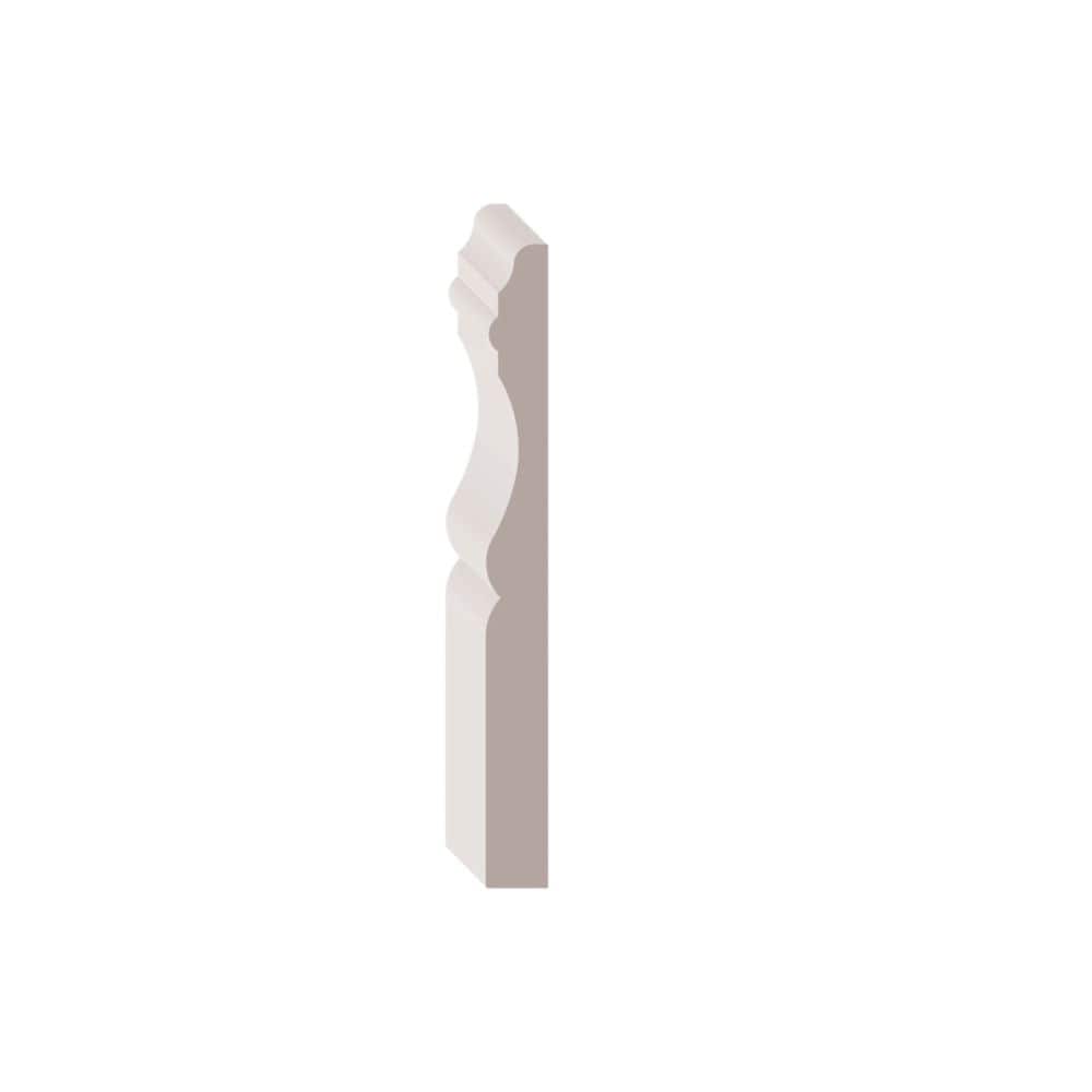 Moulure de plinthe apprêtée en MDF colonial de 3/8 po x 3 7/8 po x 96 po