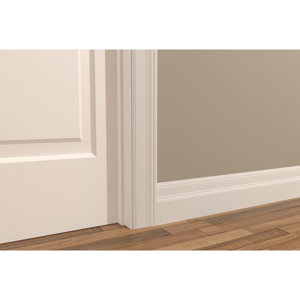 5/8-inch x 5 1/2-inch x 96-inch Colonial MDF Primed  Baseboard Moulding