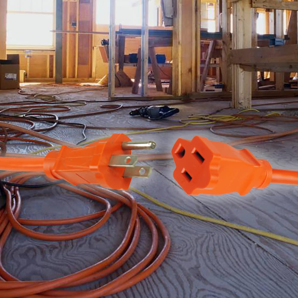 100 ft. 16 Gauge 10 Amps Indoor & Outdoor Light Duty Extension Cord, Orange