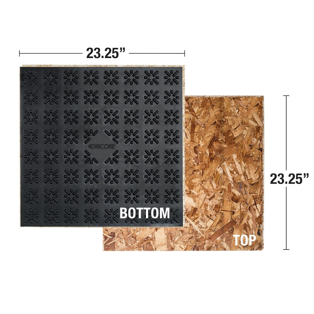 Subfloor membrane panel 23.25 inch x 23.25 inch