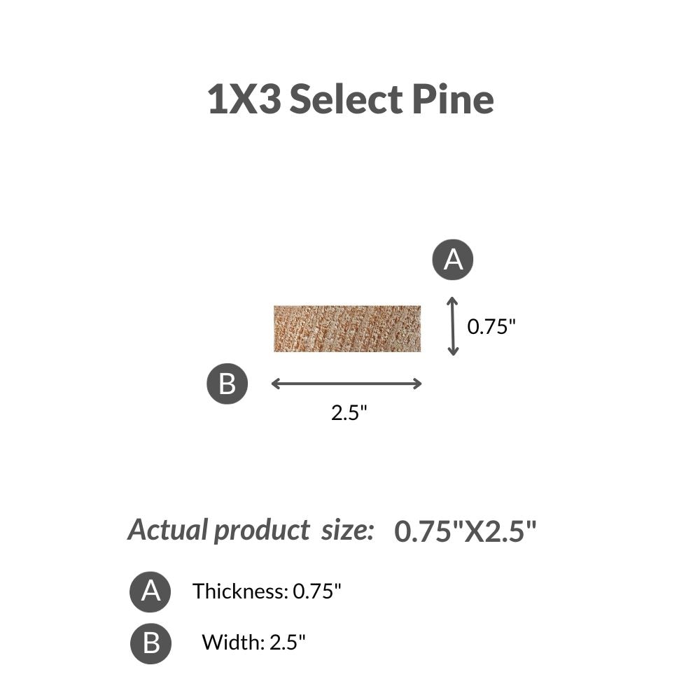 1-inch x 3-inch x 6 ft. Select / Clear Pine Board