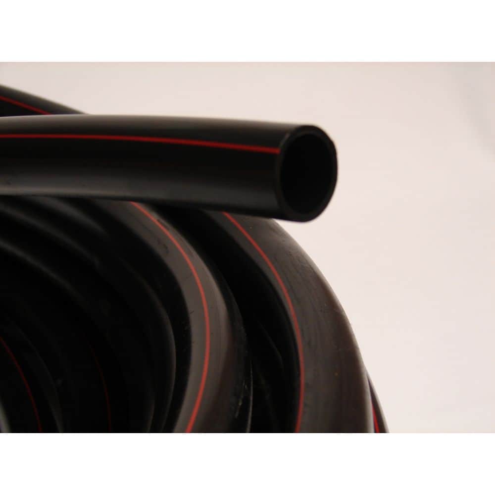 Red Stripe 1 inch x 100 feet 75 psi Poly Pipe