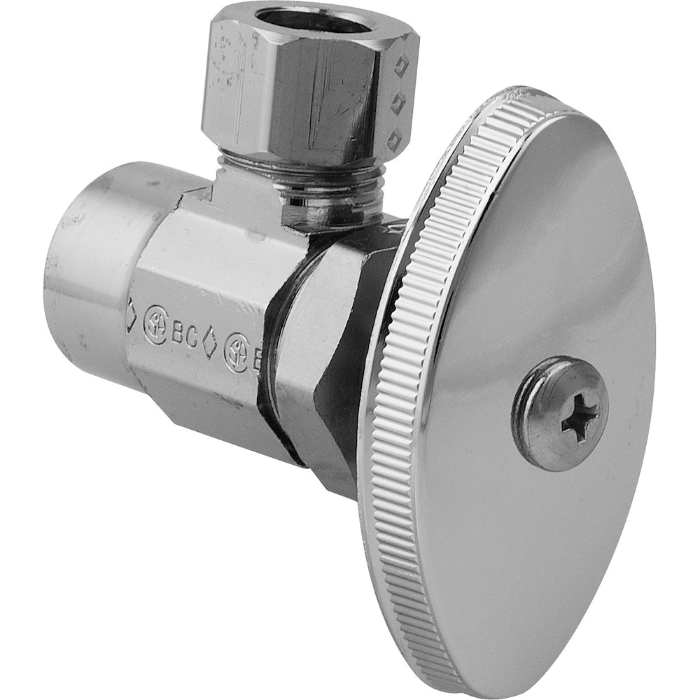 Vanne d'angle 1/2 pouce sueur nominale X 3/8 pouce DE compression