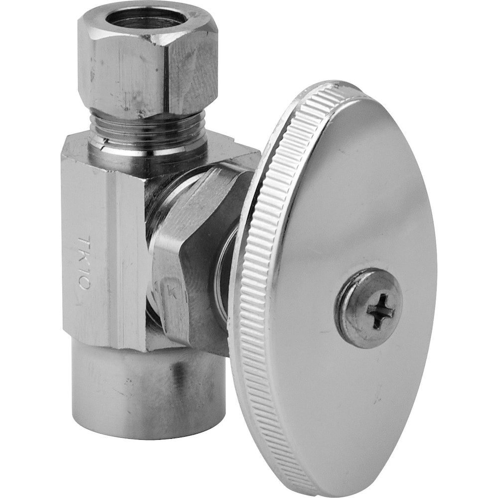 Valve droite, sueur nominale de 1/2 pouce X compression de 3/8 pouce de diamètre extérieur