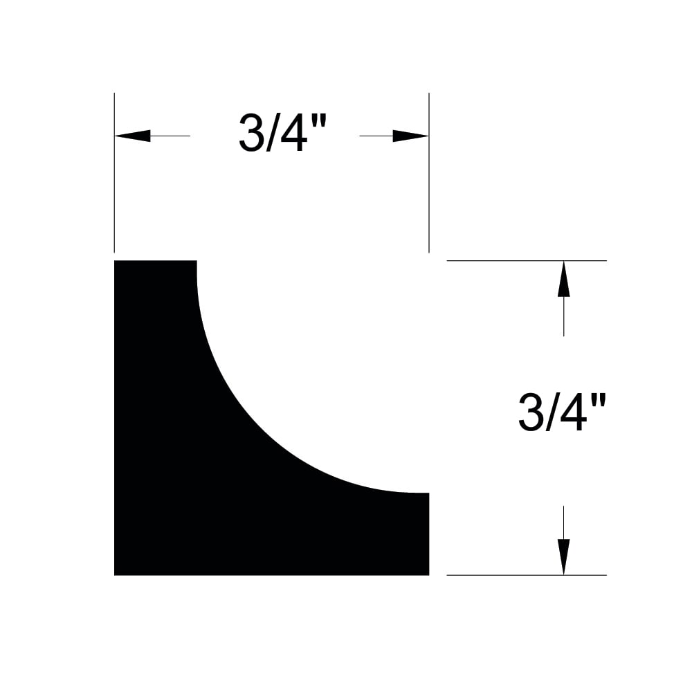 3/4-inch x 3/4-inch x 10 ft. Scotia Cove in White