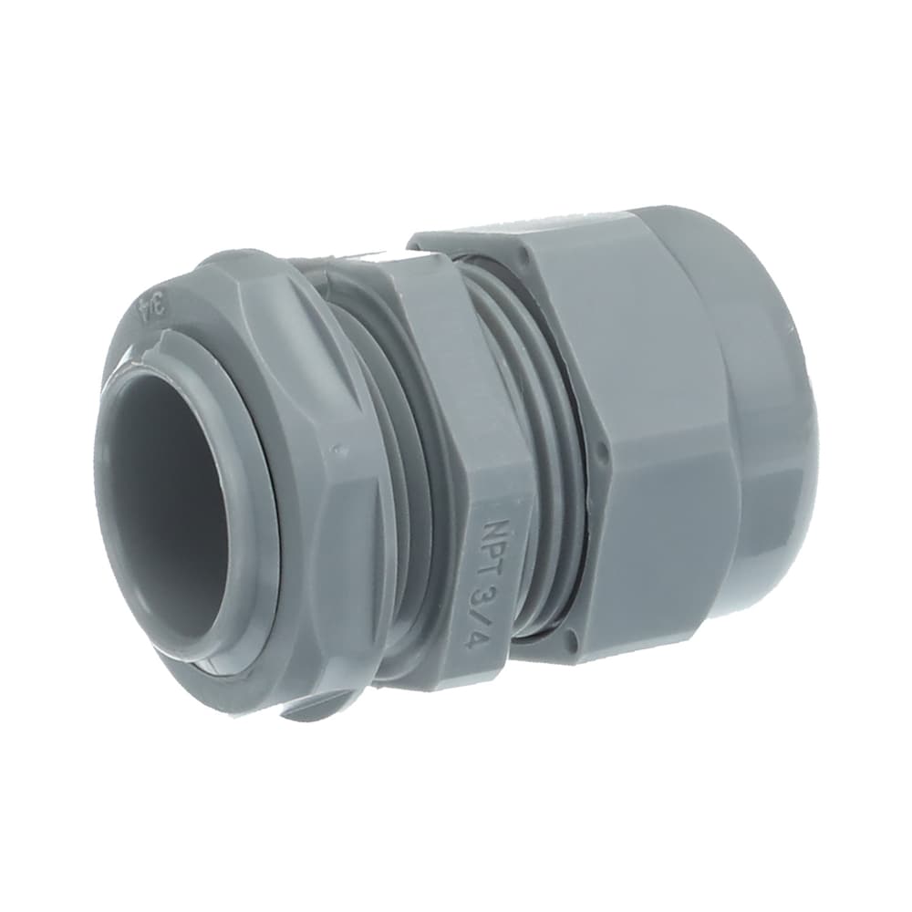Nylon cord grip grey fitting 3/4 in.