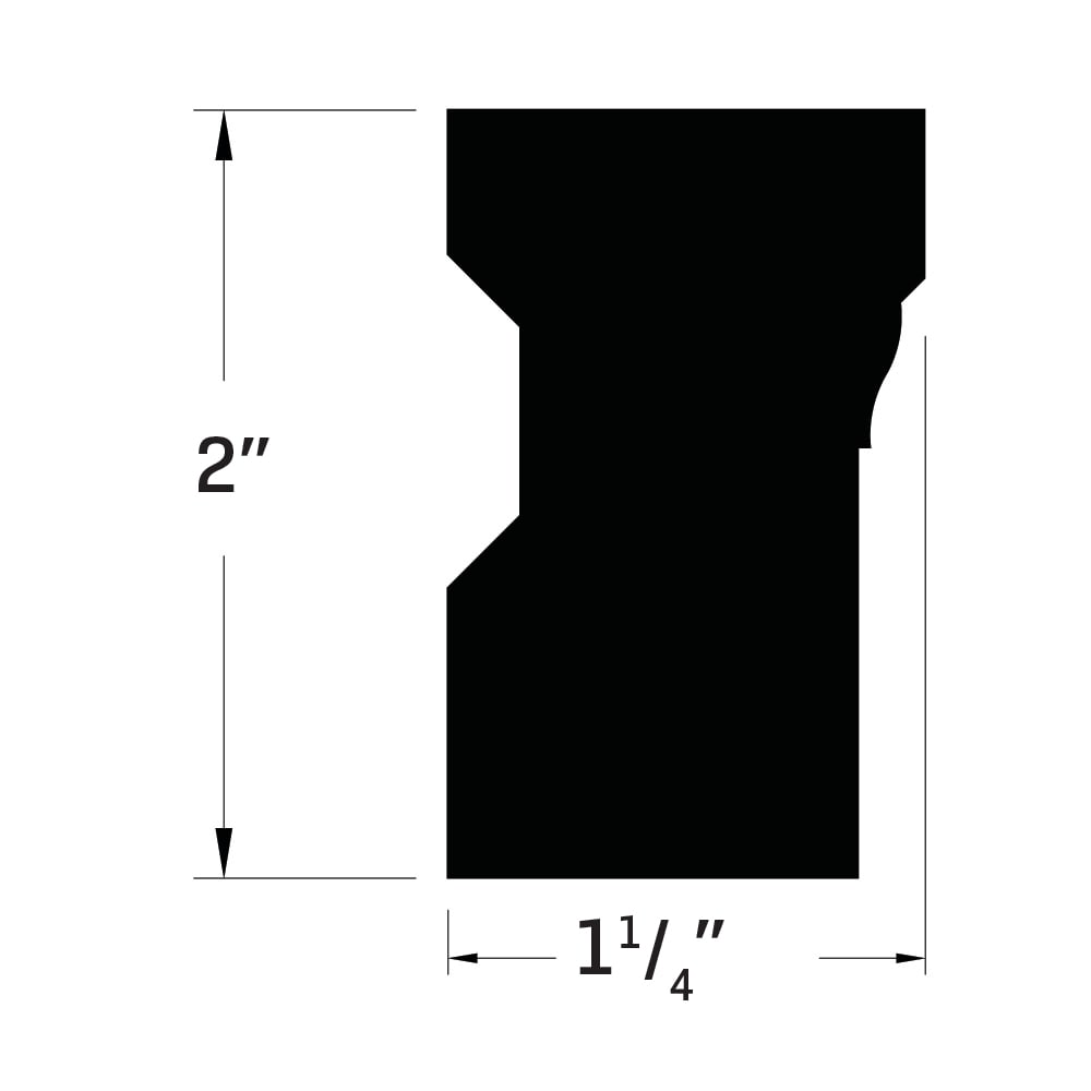 1 1/4-inch x 2-inch x 10 ft. Brick Mould in White