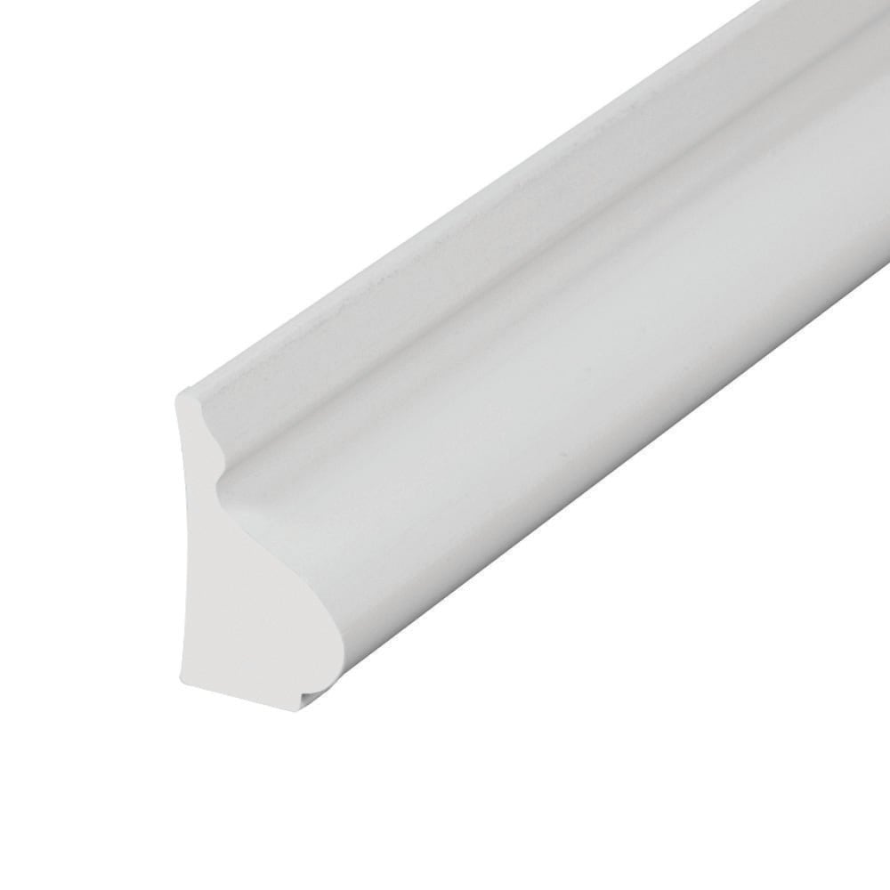 11/16-inch x 1 1/8-inch x 12 ft. Base Cap in White