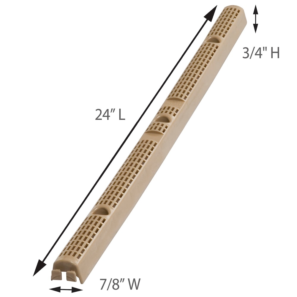 Bandes de fermeture de toit universelles verticales en plastique de 24 po (paquet de 6)