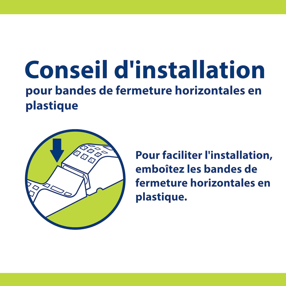 Bandes de fermeture de toit horizontales en plastique de 24 po (paquet de 6)