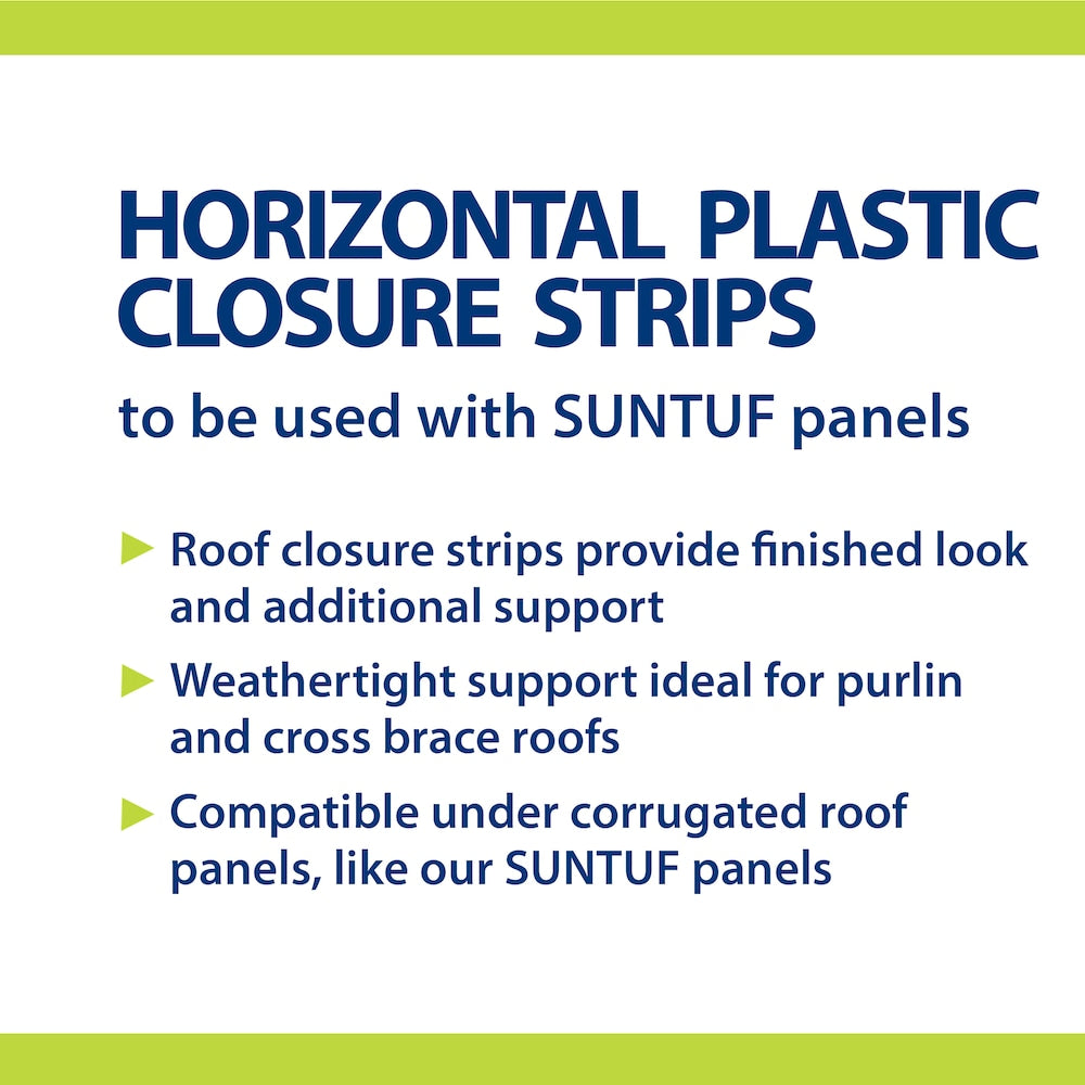 24 in. Horizontal Plastic Roof Closure Strips (6-Pack)