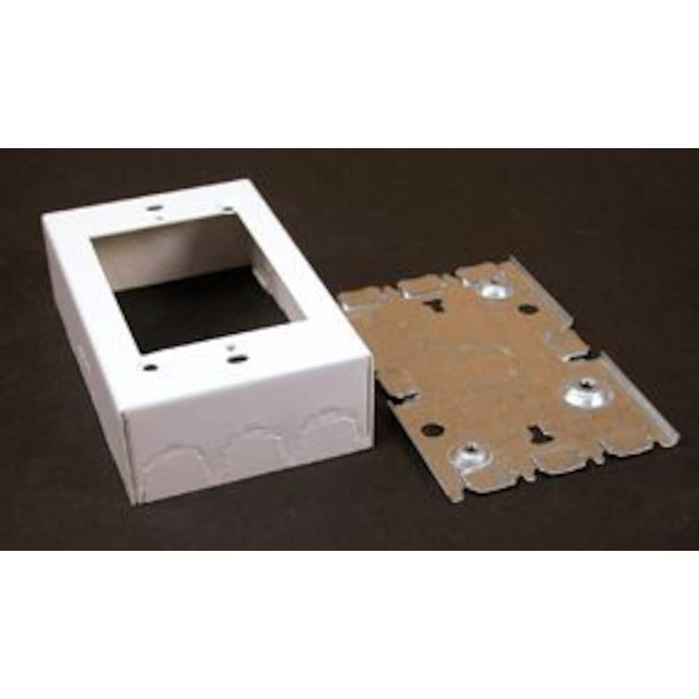 1 Gang Deep Metal Switch & Receptacle Box White