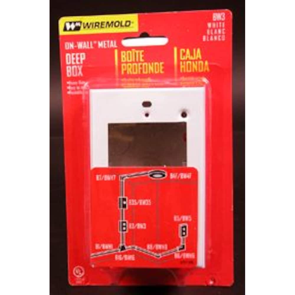 1 Gang Deep Metal Switch & Receptacle Box White