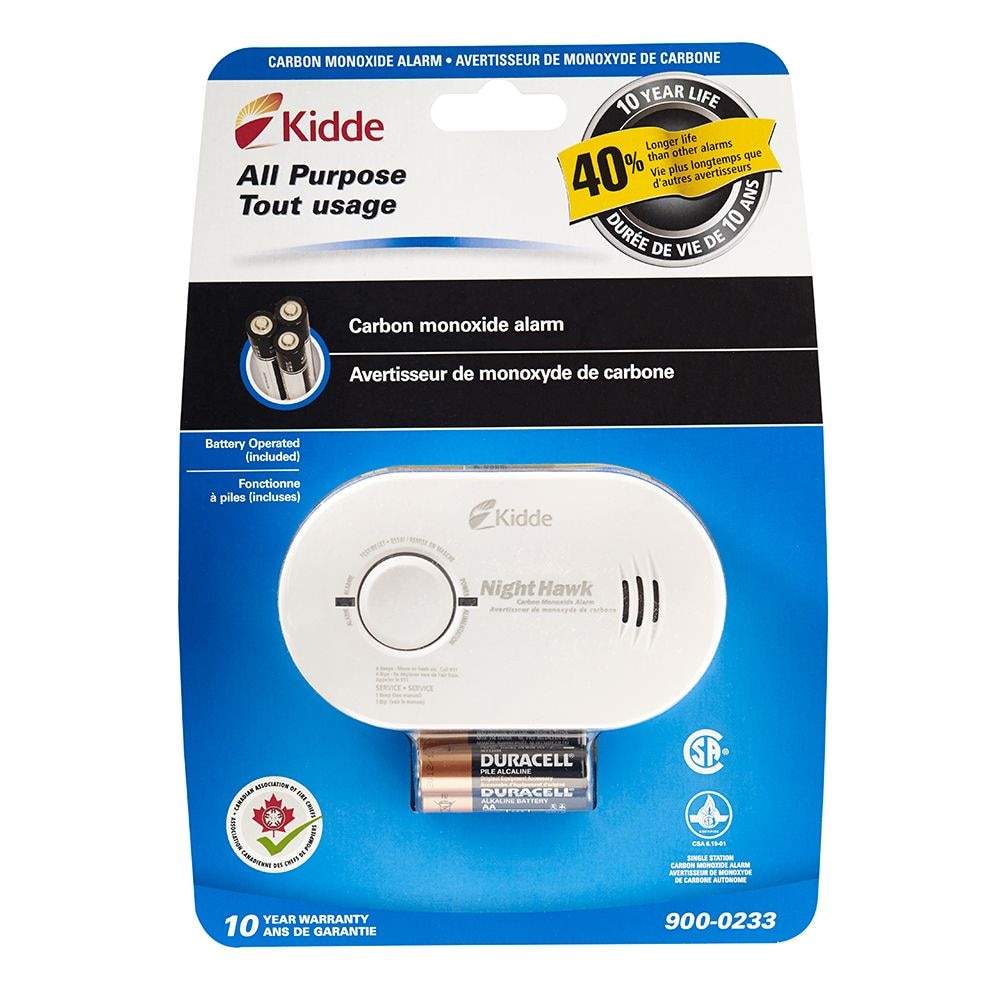 Détecteur de monoxyde de carbone à piles Nighthawk