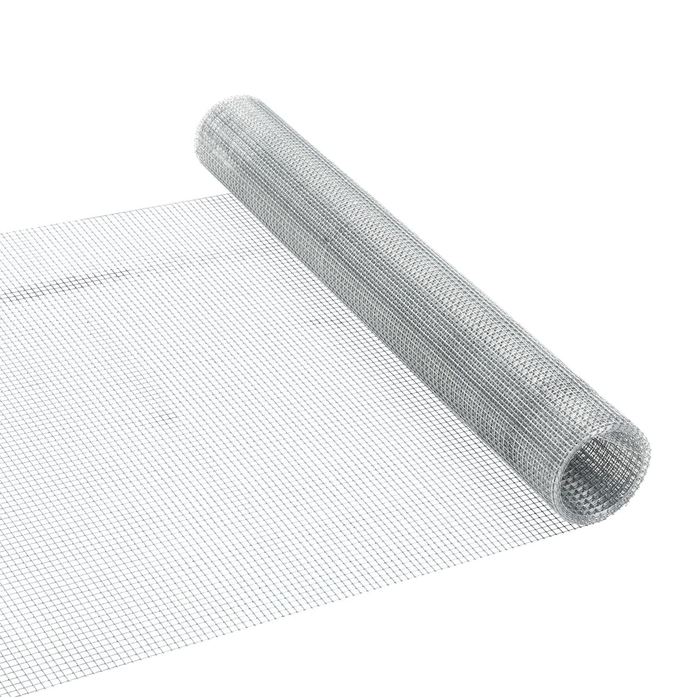 Clôture en treillis d'acier galvanisé soudé de calibre 23 de 5 pi L x 24 po H avec maille de 1/4 po x 1/4 po