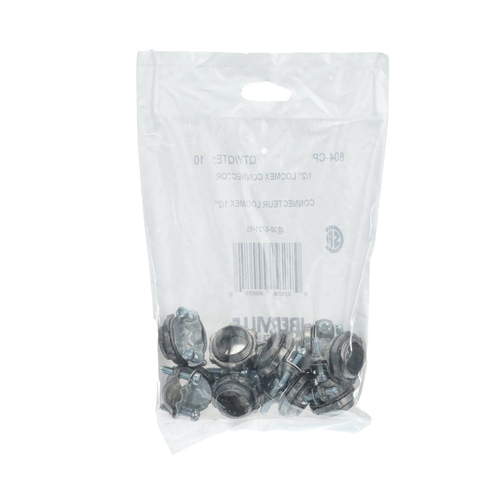 Raccord à deux vis en alliage de zinc de 3/8 po (1/2 po KO)