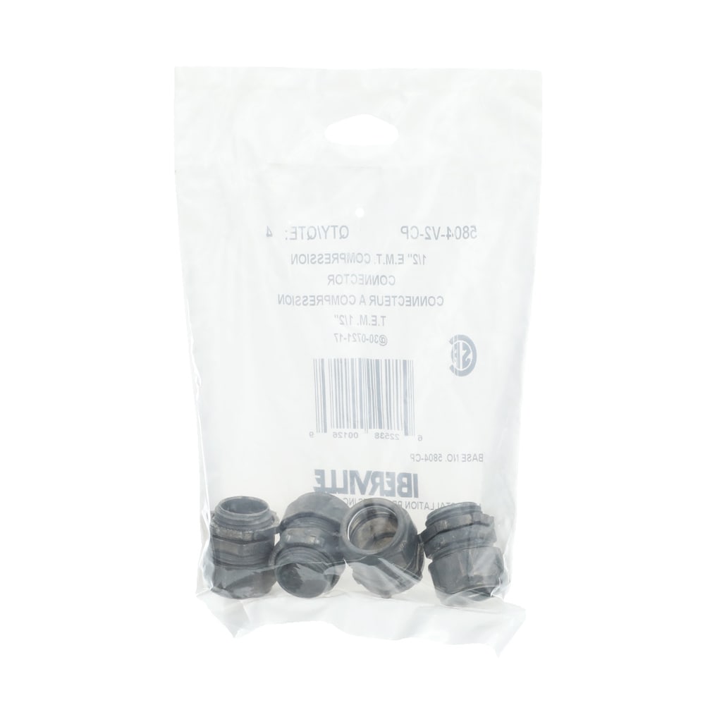 EMT 1/2 in. zinc compression fitting (Bag of 4 units)