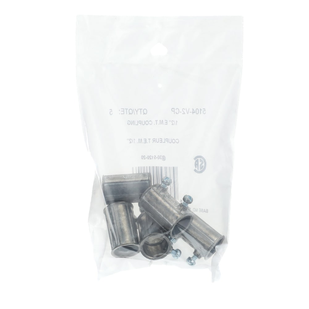 EMT 1/2 in. zinc set-screw coupling (Bag of 5 units)