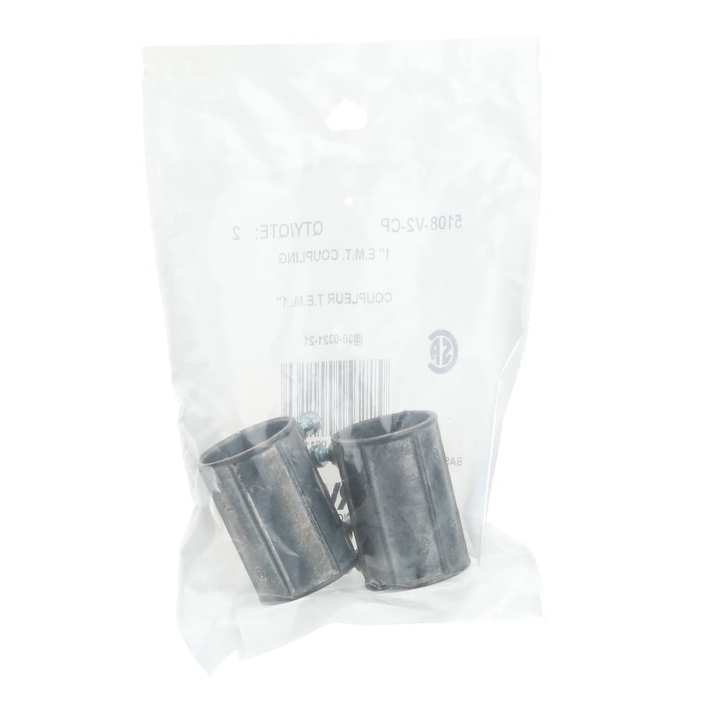 EMT 1 in. zinc set-screw coupling (Bag of 2 units)