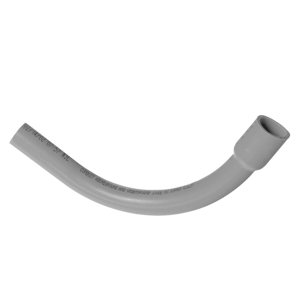 1 in. Schedule 40 grey PVC 90 degree elbow
