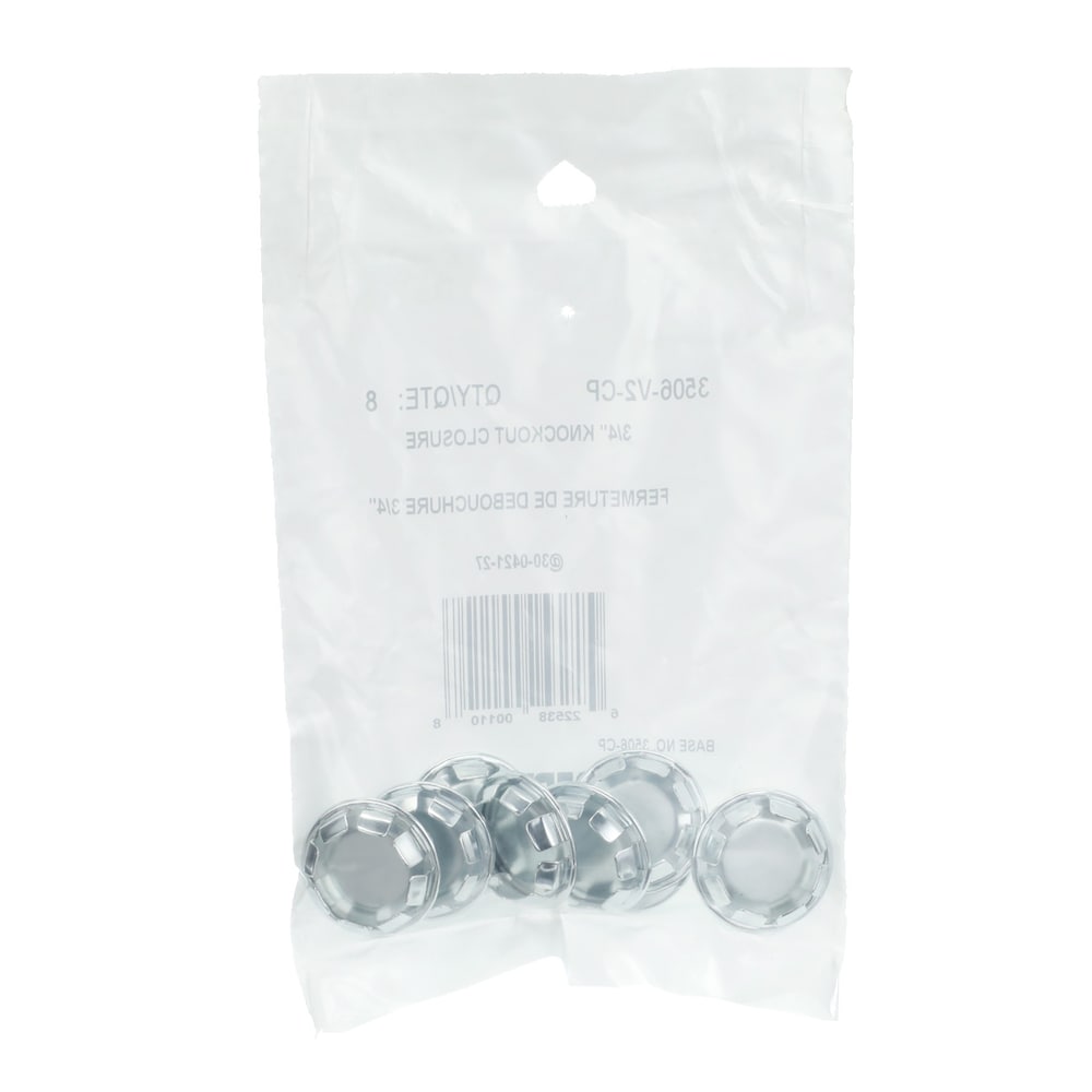 Fermeture défonçable en acier 3/4 po. (Sac de 8 unités)