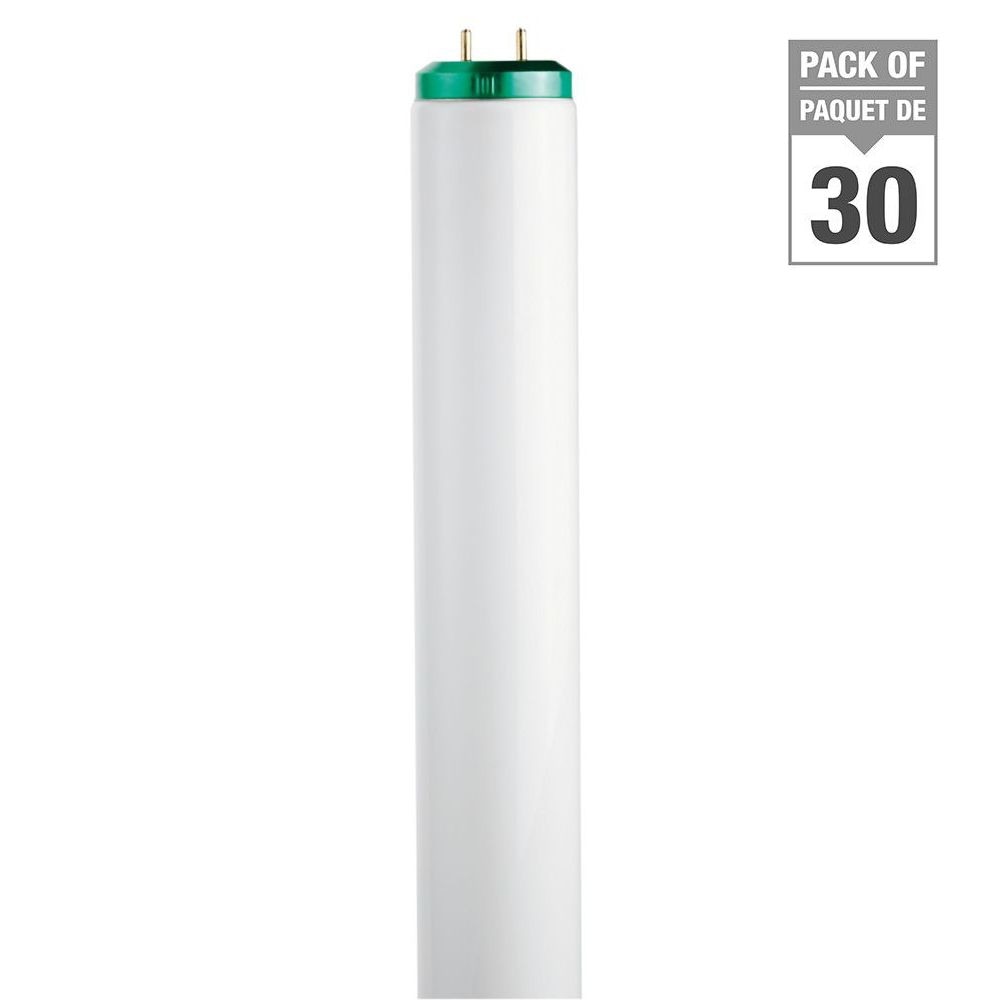Fluorescent T12 48-inch Bi-Pin 40W Tube Light Bulb, Cool White (4100K) 30-Pack