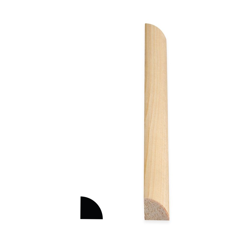 11/16-inch x 11/16-inch x 8 ft. Solid Clear Paintable Pine Quarter Round
